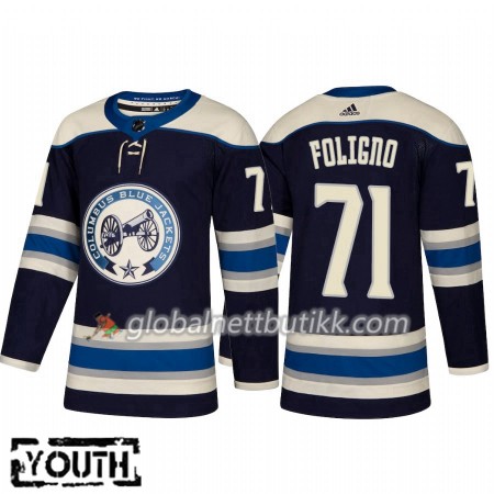 Columbus Blue Jackets Hockeydrakt Nick Foligno 71 Alternate 2018-2019 Adidas Authentic - Barn